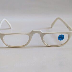 NWT Vintage 90's Nylon Rectangle Reading Glasses (S. White)